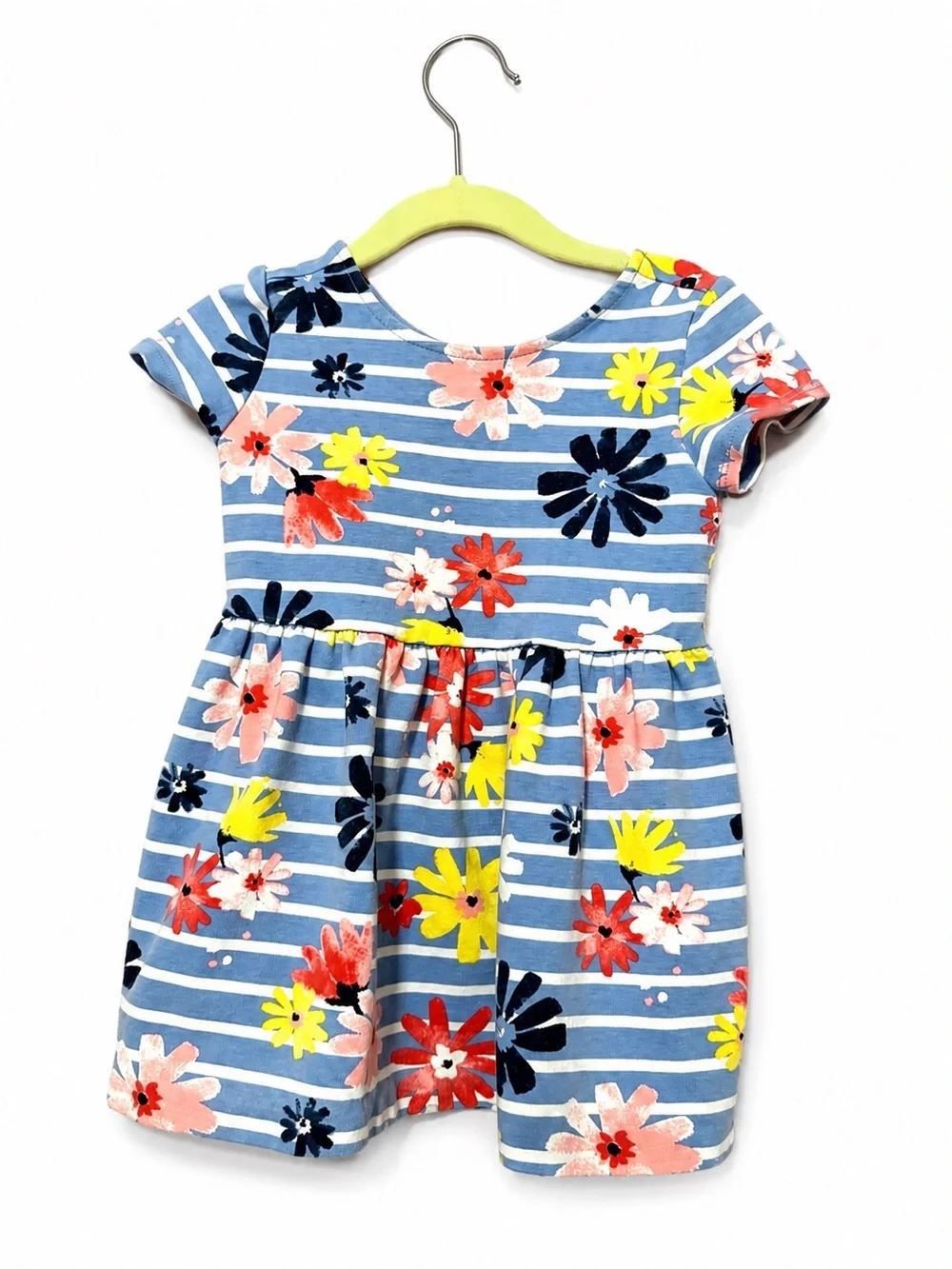 Blue Striped Floral Girls' Dress 2T Gymboree